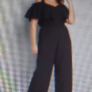 Black Cold Shoulder Jumpsuit